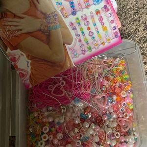 Beads and string for making bracelets